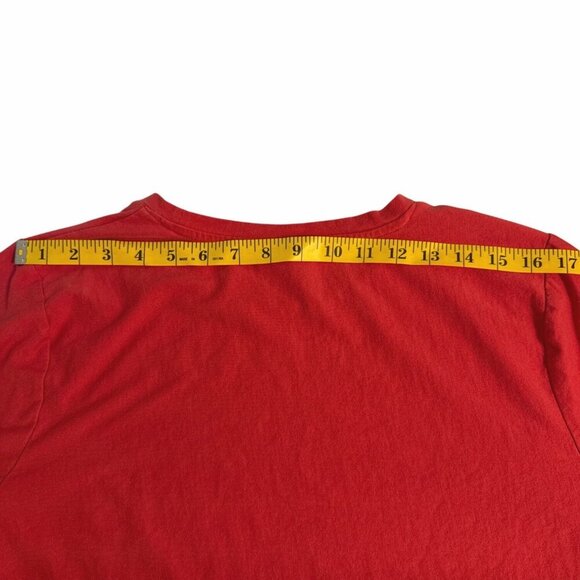 J. Jill Swing Top Red Laser Cut Lace 3/4 Sleeve 100% Cotton Knit Blouse Sz XL - Picture 10 of 13